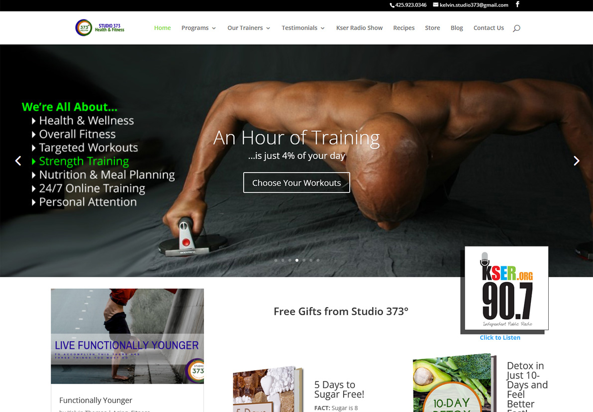 Fitness Classes Website Design